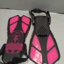 Greatever Snorkel Fins Adjustable Buckles Open Heel Swim Flippers Travel Size Short Swim Fins for Snorkeling Diving Swimming Adult Men Womens