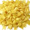 Yellow Gold Gift Wrap Bows - 50pcs 3.3 Inch Elegant Bows for Gift Wrapping, Party Decorations, Wedding Decor, Birthday Presents, Holiday Gifts, DIY Crafts, Baby Shower, Anniversary, Christmas, Gift Bags, 1 Count (Pack of 50)