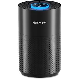 Upgraded Air Purifiers for Bedroom & Home with H14 True HEPA Filter, Covers Up to 1280ft, 360 Air Intake, Quiet Pet Air Purifier, Fragrance & Timer, Removes Smoke, Pet Dander & Pollen, Black