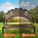 Heeyoo Elevated Dog Bed with Removable Canopy, Portable Dog Cot with Sun Protection Shade Tent, Raised Pet Cooling Cot Bed for Dogs, 51in
