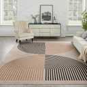 Syalife Easy Jute Rug, Washable 6x9 Area Rug for Living Room Modern Rainbow Farmhouse Outdoor Carpet, Non Slip Indoor Mat for Entryway Bedroom Kitchen Patio Decor (Brown, 6'x 9')