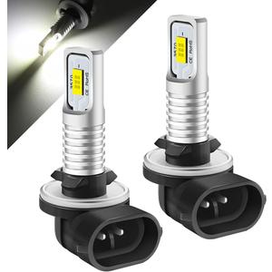 DC/AC 9-36V 889 881 LED Fog Light Bulb, Xenon White 6000K 6.5W 1600LM 2 x 3570 Chips 881L 881X 886 894 894X 896 898 862 888 H27 LED Fog Light Bulb for Cars,Trucks,SUVs.(2-Pack).