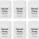 Baderke 6 Pack Mini Dental Floss, Travel Pack, 30 M Each Waxed Glide Floss Oral Care for Family Teeth and Gum Protection Effective Plaque Removal, Slides Smoothly, (White)