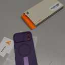 SURITCH for iPhone 17 Pro Max Case with Camera Control Cover, Camera Cover and Adjustable Kickstand, Compatible with MagSafe, Shockproof Bumper Protective Cases 6.9 Inch, Dark Purple