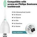 Toothbrush Heads for Philips Sonicare Replacement Brush Heads Medium Soft Dupont Bristles Electric Toothbrush Replacement Heads Fit E-Series Essence Xtreme Elite Advance and CleanCare, 6 Pack