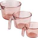 COOK WITH COLOR Glass Measuring Cups - Ideal for Cooking and Baking, Pink