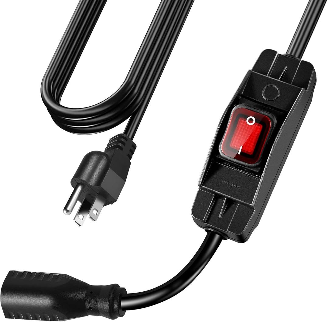 Extension Cord with Switch On/Off Waterproof Switch 3Ft No Plugging and Unplugging Invintage Stereo Devices Without Built-in Power Switch(3 FT)