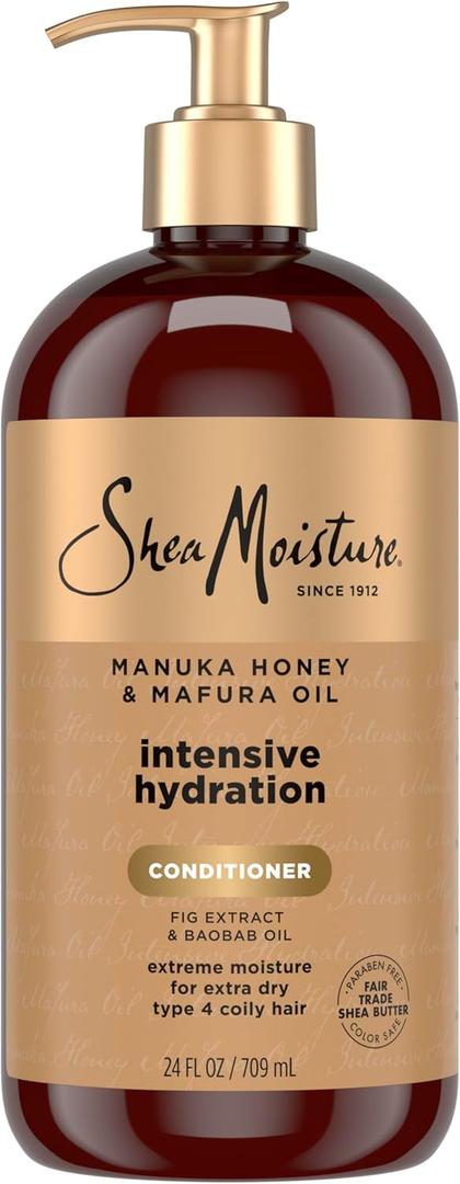 SheaMoisture Intensive Hydration Conditioner Manuka Honey & Mafura Oil for Extra Dry, Damaged Hair, Paraben-Free 24 oz (24 Fl Oz (Pack of 1))