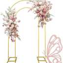 Open Arch Backdrop Stand,Double Arch Frame U Shaped Wedding Arches for Wedding Ceremony Birthday Party Bridal Baby Shower Photo Booth Garden Floral Balloon Arch Decoration 2.2*1.2M
