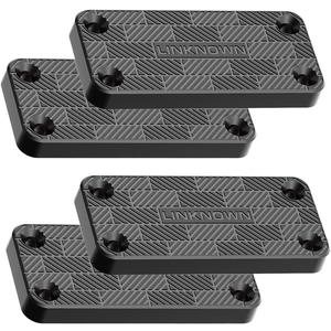 Gun Magnet Mount 55 Lbs Rating Magnetic Gun Mount for Car, Rubber Coated Firearm Holder for Rifle Pistol Magazines, Gun Magnet for Vehicle, Desks, Safes, and Walls, Indoor Gun Racks (4-Pack Black)
