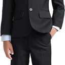 YuanLu Boys Suit for Kids Tuxedo Wedding Ring Bearer Outfit Boy Formal Suits 5 Piece Slim Fit Dresswear Suit Set (7 Years, Black2)