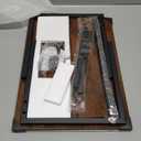 MARTY Kitchen Countertop Organizer Cabinet Shelf, 17x12.4 Large Spice Racks Counter Shelf Microwave Oven Rack Desktop Storage Organization for Kitchen, Office, Metal & Wood, Rustic Brown