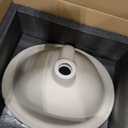Bathroom Vessel Sink 18'' x 15'' Semi Recessed Bathroom Sink Oval Drop-in Vanity Sink with Overflow White Ceramic Modern Art Basin
