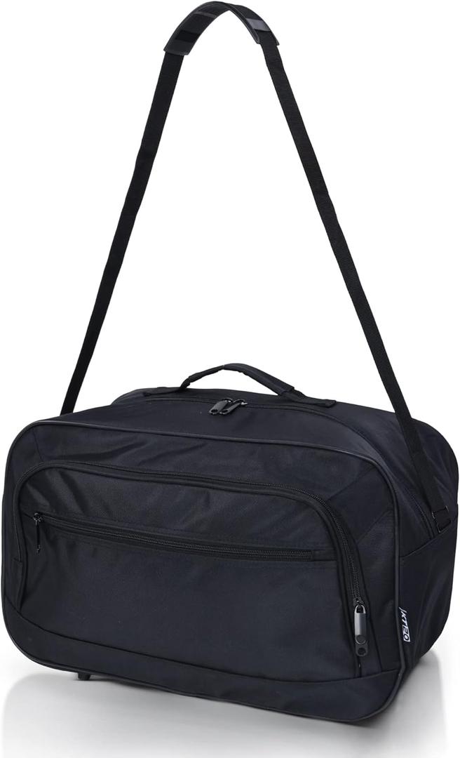 17x10x9 Carry On Bag For United Airlines Travel Bag - 28L Max Sized Underseat Carry On for Airplanes - Shoulder Gym Duffle Bag for Men and Women Travel Accessories - Black Luggage