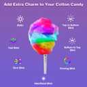 100 Pcs LED Cotton Candy Cones - Glowing Cotton Candy Sticks for Parties - Reusable & Waterproof Cotton Candy Holders - Vibrant Colors for Christmas, Birthdays & Events