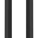 2PCS Black Deck Railing Wrought Iron Handrail Kit, 38/48/60 inch Aluminum Railing Post Kit, Stair Balusters with Rectangular Base for Steps, Stairway, Deck, Patio Stairs (38")