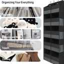 Giraffe Creation Over Door Hanging Organizer with 10 Large Capacity Pockets, Ideal Storage for Closet, Bathroom, Nursery, Bedroom, Dorm, Toys, Cosmetics, and Baby Essentials, Black