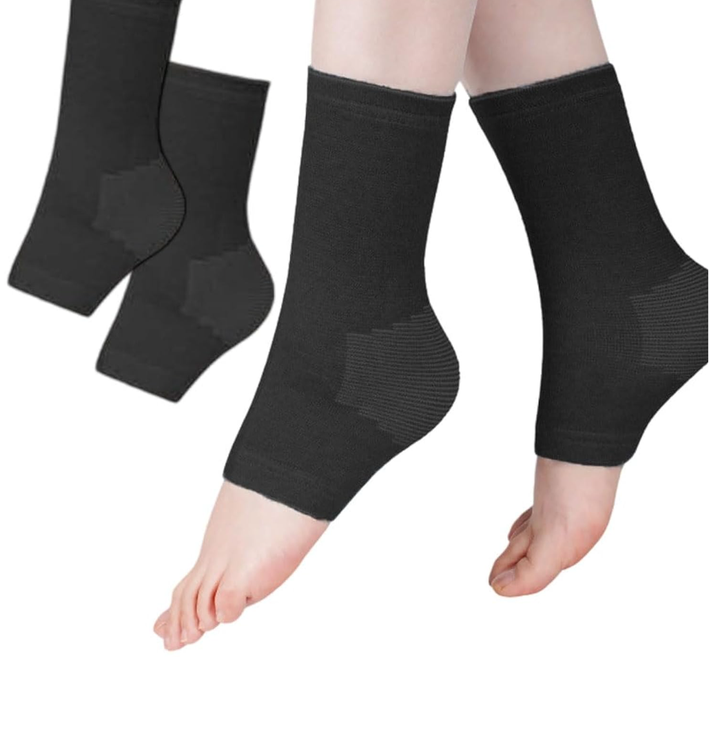 One Compress Bamboo Foot Sleeves, 2025 New Ankle Brace Protection Socks for Women, Ankle Compression Socks for Swelling Sprain Plantar Fasciitis Relief