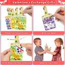 ABERLLS Valentines Day Cards for Kids School, 24 Pack Watercolor Paint Sets with Greeting Cards, Valentines Day Gifts for Kids Classroom Exchange Gifts, Valentine Party Favors for Boys and Girls