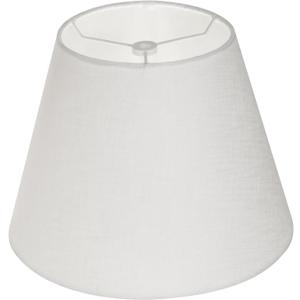 White Lamp Shade, ALUCSET Barrel TC Cloth Small Lampshade for Table Lamp and Floor Light, 6x10x7.5", Natural Linen Hand Crafted, Spider
