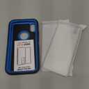 iPhone X/iPhone Xs Case, Military Grade 3 in 1 Heavy Duty Shockproof/Drop Proof/Dust Proof Case with 2Pcs Tempered Glass Screen Protector, Navy Blue