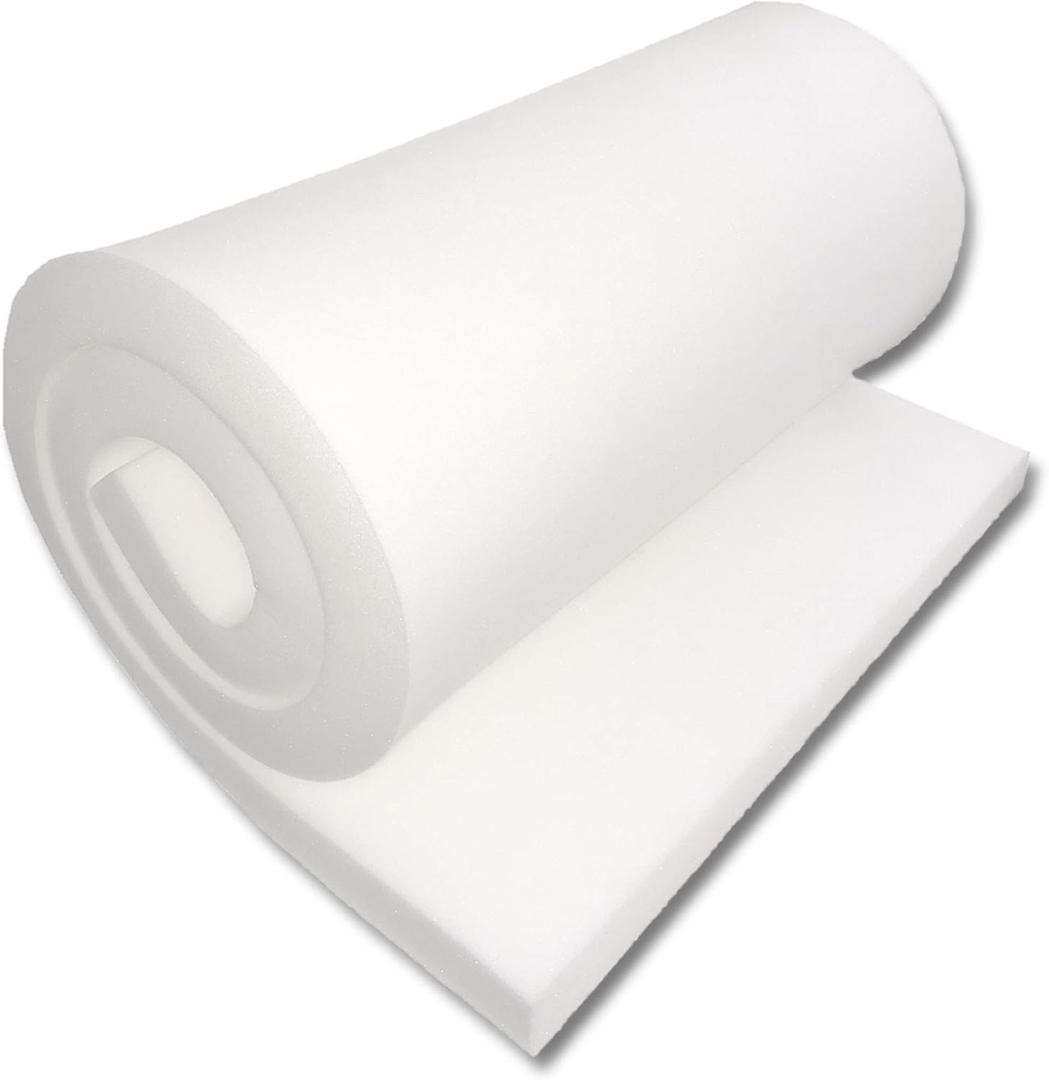 FoamTouch 3"x24"x72" High Density Polyurethane Foam, 3 x24 x72 inches, White