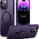 TORRAS Magnetic Ostand for iPhone 14 Pro Max Case [Compatible with Magsafe] [Military Grade Drop Protection] Shockproof, Dark Purple