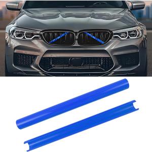 Compatible with BMW Grill Inserts Trims F90 F30 G30 F20 F22 F32 G32 G11 G12 M5 For 1 2 3 4 5 6 7 Series Compatible with BMW V Brace Wrap Covers Blue Grill Stripes Wrap Accessories