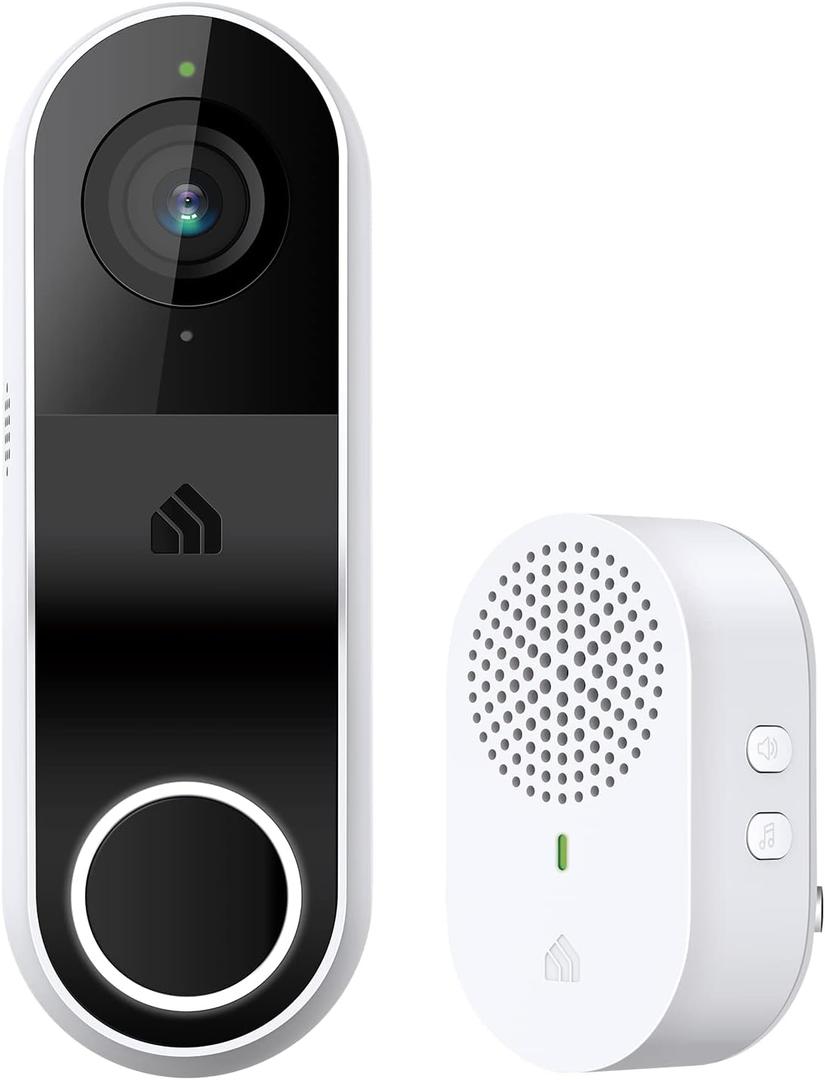 Kasa Smart Video Doorbell Camera Hardwired w/Chime, 2K Resolution, Alwayson Power, Night Vision, 2Way Audio, RealTime Notification, Cloud & SD Card Storage, Works w/Alexa & Google Home (KD110)