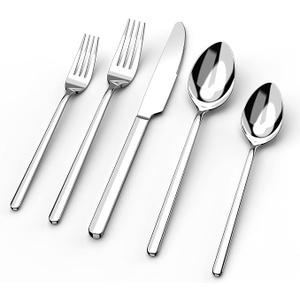 KINGSTONE Silverware Set, Flatware Cutlery Set for 4, 18/10 Stainless Steel Silverware Mirror Polished Dishwasher Safe for Home