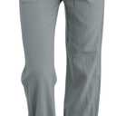 SEMARO Womens Casual Linen High Waist Pants Drawstring Loose Fit Summer Pants Trousers with Side Pockets (Small, Grey)