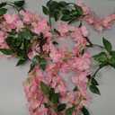  Artificial Faux Bougainvillea Flowers Plants for Summer Decoration,Outdoor Flowers Uv Resistant, Fake Silk Long Trailing Vines for Front Door Porch Planter Patio Balcony Yard E