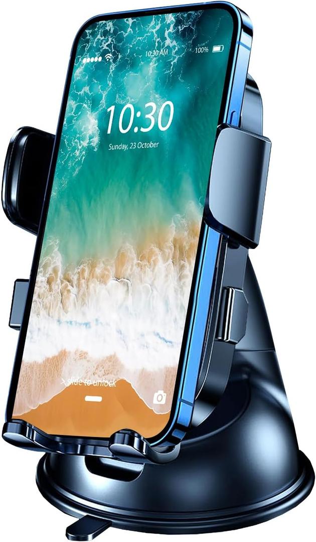 Boat Phone Holder, Suction Cup Boat Cell Phone Mount Marine Dashboard Universal Desk Waterproof Heavy Duty Holder for Boating Kayak Sailing Marine Marina for iPhone Samsung Google All Smartphones