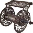 Liberty GARDEN 704 Decorative Cast Aluminum Wall Mount Garden Hose Reel, Holds 125-Feet of 5/8-Inch Hose - Bronze