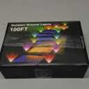 RGB Outdoor Ground Lights, 100Ft Color Changing Pathway Lights with Remote & App Control, Waterproof Walkway Lighting, Wired for Garden Yard Lawn Patio Best for Holiday Party