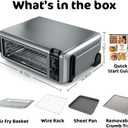 Ninja Digital Air Fryer & Toaster Oven | 8-in-1 Functionality | Flip-Up Design | XL Capacity | Air Fry Basket, Sheet Pan, Wire Rack & Crumb Tray | 1800 Watt | Silver | SP101