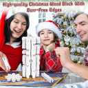 Christmas Wooden Blocks Stacking Game, Snowflake Collapsible Tower Game for Family Game Nights, Parties & Festive Decor, Suitable for Indoor/Outdoor Play