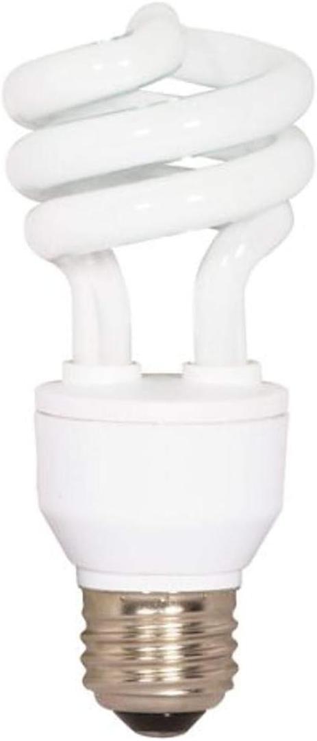 Satco S7413 18-Watt E27 Base T2 Mini Spiral, 2700K, 230V, Equivalent to 75-Watt Incandescent Lamp for Enclosed Fixtures