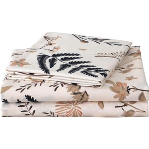 JSD Boho Floral Printed Sheet Set Full Size, 4 Piece, Soft Botanical Pattern Microfiber Sheets Extra Deep Pocket