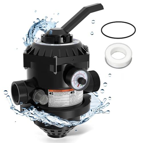 Aumzong 262506 1-1/2-Inch 6-Way Clamp Style Valve Compatible with Pentair Pool and Spa Sand Filter Replacement# 262504,261130 Filter Valve