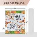 Hello Fall Corgi Dog Pumpkin Mailbox Cover Magnetic Standard Size 21x18 Inch Autumn Decorative Post Letter Box Wrap Decor Garden Yard Decoration