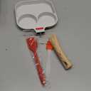 Biubumtu Egg Frying Pan Nonstick - 3 Section Egg Skillet 3-In-1 Divided Breakfast Grill Pan, 7.9" Omelette Pan Compatible with Gas Stove & Induction Cooktops, PFOA Free