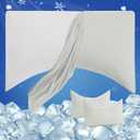 HOMBYS 2 Pack King Size Light Grey Cooling Curved Pillow Cases with Zipper Design, Luxurious & Breathable, Machine Washable-King Size, Light Grey
