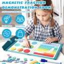 2026 New Magnetic Fraction Demonstration Book, Magnetic Fraction Tiles & Fraction Circles Set, Fraction Magnets for Teaching, A Hands-On Visual Fraction Learning Set