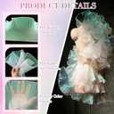 Newwiee 15 Yard Iridescent Ribbon Ruffle Trim Pleated Chiffon Organza Fabric Chiffon Ribbon Lace Fabric Trim for Wedding Sewing Dress Lanter Skirt Bag Decor Jellyfish Hat Costume Craft