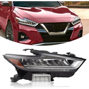 RH LED Headlight Assembly Compatible With 2019 2020 2021 Nissan Maxima Headlamp Right Passenger Side NI2503269 260109DJ0B