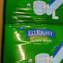 FitRight Ultra Heavy Absorbency Adult Diapers for Men & Women, Waist Size: Large 44-56 inches, OptiFit Incontinence Disposable Briefs with Leak Protection for Seniors, 80 Count (White)