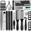 36 in 1 Pedicure Kit, Professional Pedicure Tools Foot Rasp Foot Dead Skin Remover for Home & Salon Care