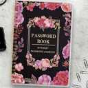 Stationery 65 Sheets A6 Password Book With Label Stickers Hard PVC Cover Notebook Pocket Password Keeper Office Supplies