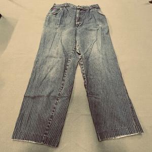 BDG Urban Outfitters men's blue retro striped baggy jeans vintage Size 30W